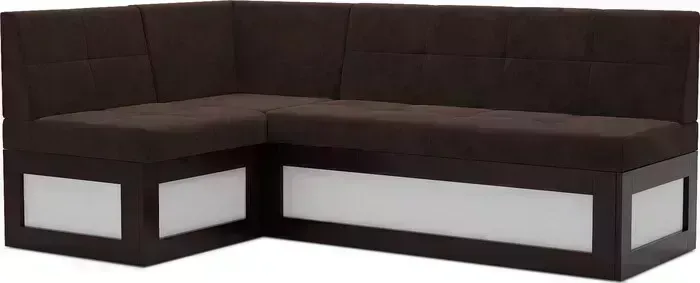 Кухонный диван Mebel Ars Нотис левый угол (велюр молочный шоколад НВ-178 13) 187х82х112 см