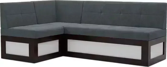 Кухонный диван Mebel Ars Нотис левый угол (велюр серо-синий HB-178 26) 187х82х112 см