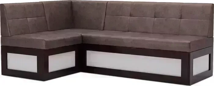 Кухонный диван Mebel Ars Нотис левый угол (бархат серо-шоколадный STAR VELVET 60 COFEE) 187х82х112 см