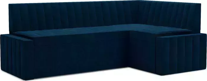 Кухонный диван Mebel Ars Вермут правый угол (темно-синий - Luna 034) 213х82х133 см