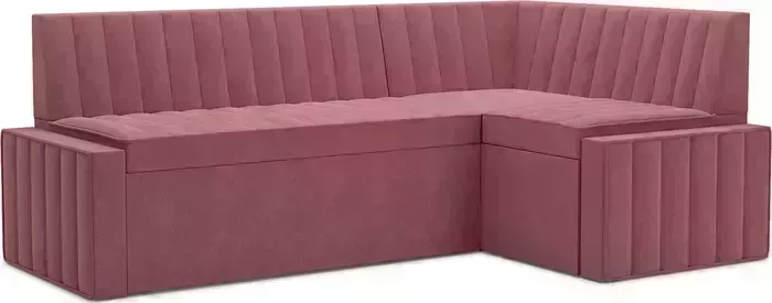 Кухонный диван Mebel Ars Вермут правый угол (велюр пудра НВ-178 18) 213х82х133 см