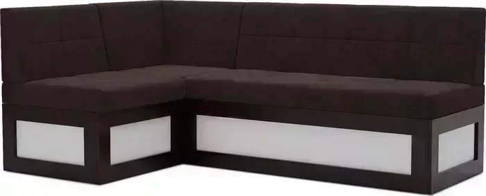 Кухонный диван Mebel Ars Нотис левый угол (Кордрой коричневый) 187х82х112 см