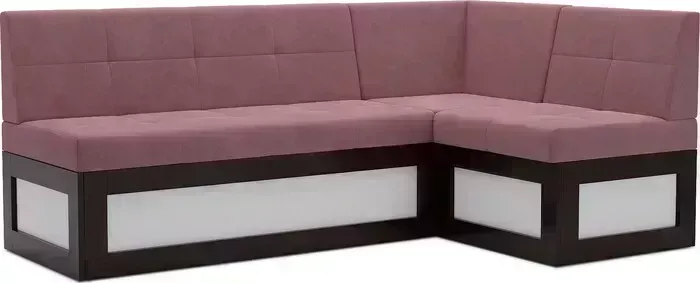 Кухонный диван Mebel Ars Нотис правый угол (велюр пудра НВ-178 18) 207х82х132 см