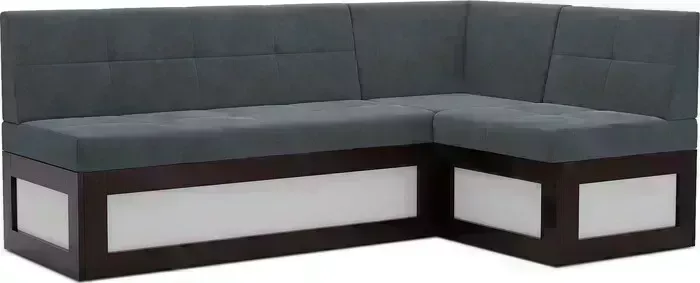 Кухонный диван Mebel Ars Нотис правый угол (велюр серо-синий HB-178 26) 187х82х112 см