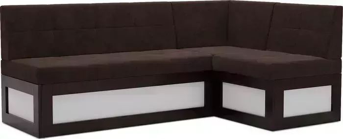 Кухонный диван Mebel Ars Нотис правый угол (велюр молочный шоколад НВ-178 13) 187х82х112 см