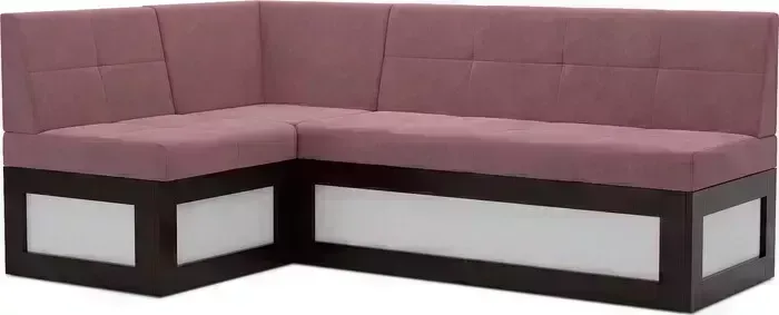 Кухонный диван Mebel Ars Нотис левый угол (велюр пудра НВ-178 18) 207х82х132 см
