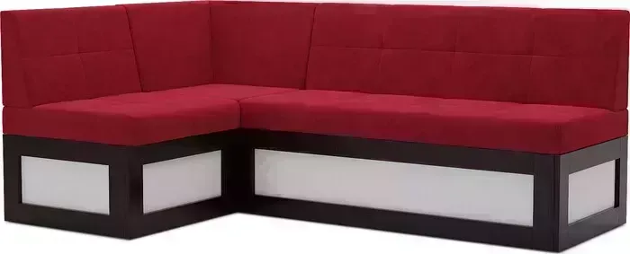 Кухонный диван Mebel Ars Нотис левый угол (Кордрой красный) 207х82х132 см