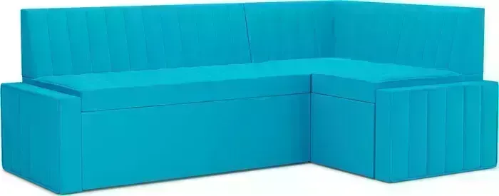 Кухонный диван Mebel Ars Вермут правый угол (синий) 213х82х133 см