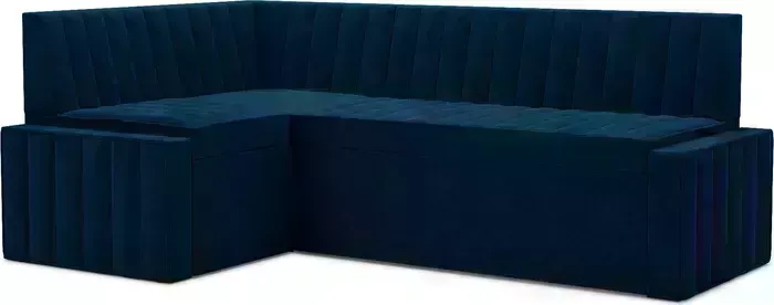 Кухонный диван Mebel Ars Вермут левый угол (темно-синий - Luna 034) 213х82х133 см