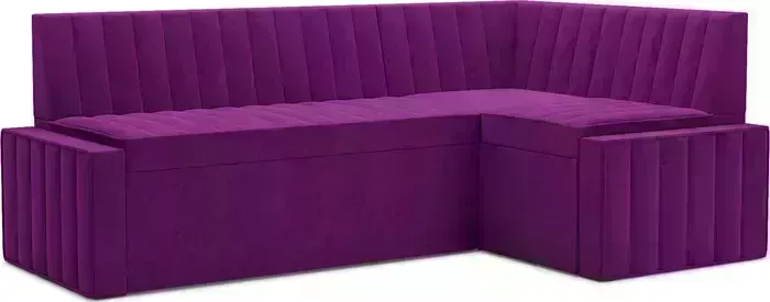 Кухонный диван Mebel Ars Вермут правый угол (фиолет) 193х82х113 см