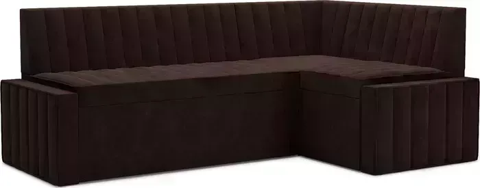 Кухонный диван Mebel Ars Вермут правый угол (Кордрой коричневый) 193х82х113 см