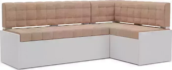 Кухонный диван Mebel Ars Ганновер правый угол (бежевый - Luna 061) 208х82х133 см