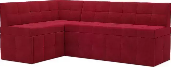 Кухонный диван Mebel Ars Атлантис левый угол (Кордрой красный) 190х84х120 см