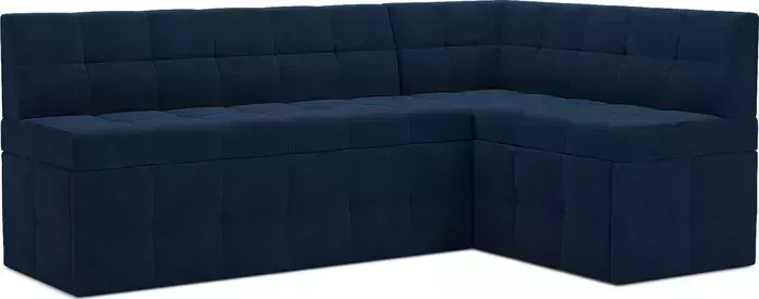 Кухонный диван Mebel Ars Атлантис левый угол (темно-синий - Luna 034) 190х84х120 см