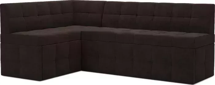 Кухонный диван Mebel Ars Атлантис левый угол (Кордрой коричневый) 190х84х120 см