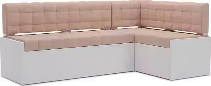 Кухонный диван Mebel Ars Ганновер правый угол (Кордрой бежевый) 208х82х133 см