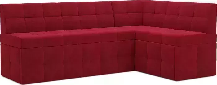 Кухонный диван Mebel Ars Атлантис правый угол (Кордрой красный) 190х84х120 см