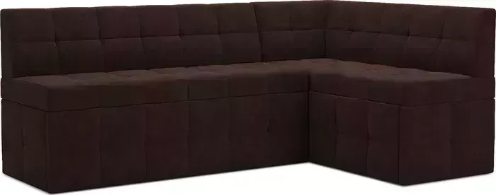 Кухонный диван Mebel Ars Атлантис правый угол (велюр шоколад HB-178 16) 190х84х120 см