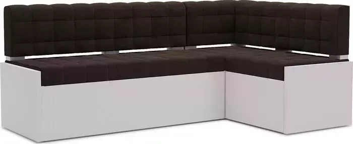 Кухонный диван Mebel Ars Ганновер правый угол (Кордрой коричневый) 178х82х103 см