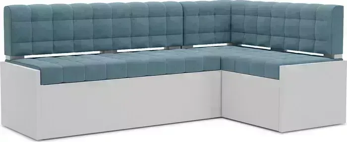 Кухонный диван Mebel Ars Ганновер правый угол (голубой - Luna 089) 178х82х103 см