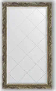 Зеркало Evoform с гравировкой Exclusive-G 73x128 см, в багетной раме - старое дерево с плетением 70 мм (BY 4221)
