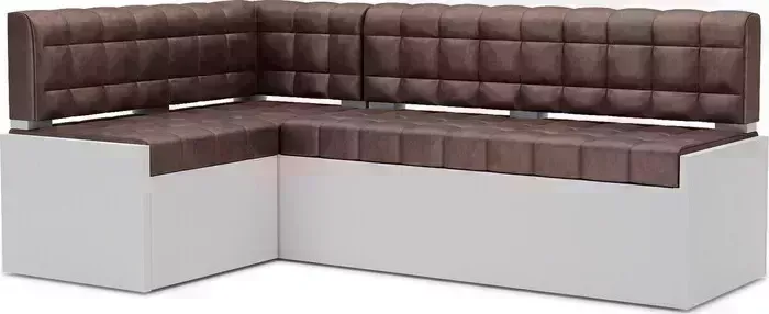 Кухонный диван Mebel Ars Ганновер левый угол (бархат серо-шоколадный STAR VELVET 60 COFFEE) 178х82х103 см