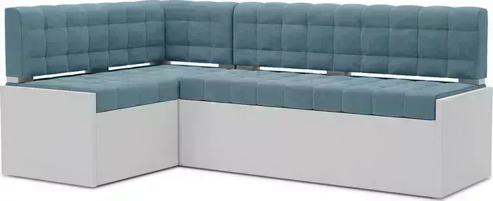 Кухонный диван Mebel Ars Ганновер левый угол (голубой - Luna 089) 178х82х103 см