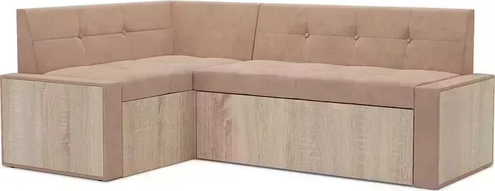 Кухонный диван Mebel Ars Таллин левый угол (бежевый - Luna 061) 210х83х140 см