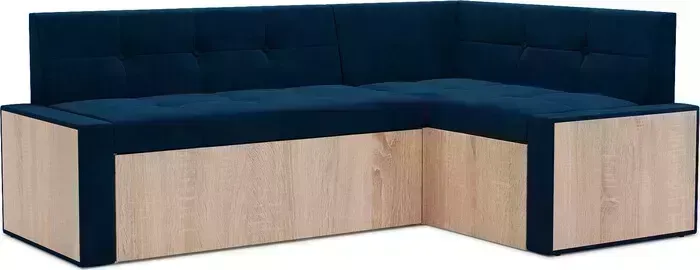 Кухонный диван Mebel Ars Таллин правый угол (темно-синий - Luna 034) 210х83х140 см