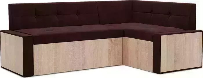 Кухонный диван Mebel Ars Таллин правый угол (велюр шоколад HB-178 16) 210х83х140 см