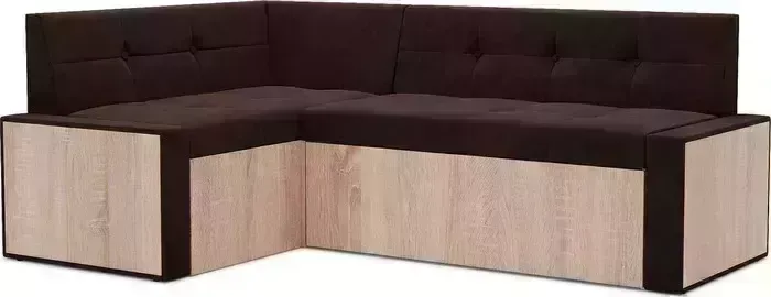 Кухонный диван Mebel Ars Таллин левый угол (Кордрой коричневый) 190х83х120 см