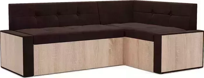 Кухонный диван Mebel Ars Таллин правый угол (Кордрой коричневый) 190х83х120 см