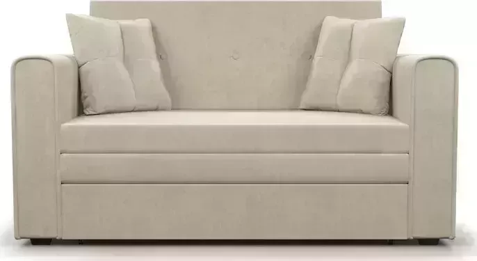 Выкатной диван Mebel Ars Санта (бархат бежевый star velvet 6 light beige)