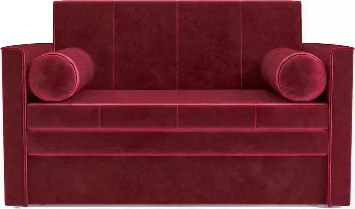 Выкатной диван Mebel Ars Санта №2 (бархат красный star velvet 3 dark red)