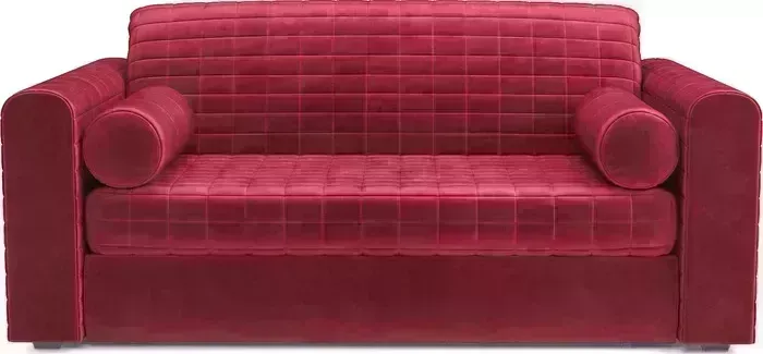 Диван Mebel Ars Аккордеон Барон №5 (бархат красный star velvet 3 dark red)