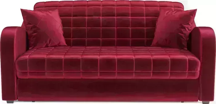 Диван Mebel Ars Аккордеон Барон №4 (бархат красный star velvet 3 dark red)