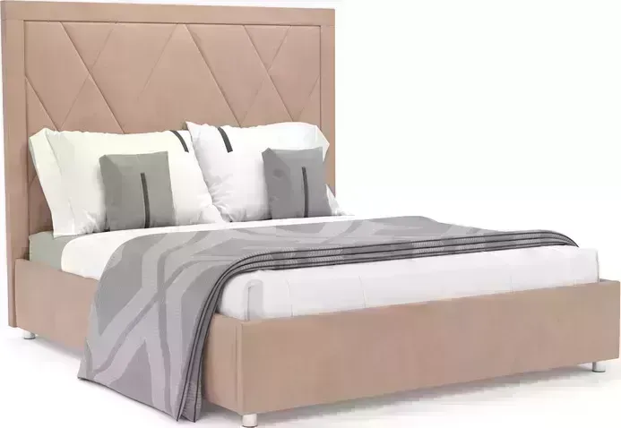 Кровать Mebel Ars Треви 140 см (бежевый - Luna 061)