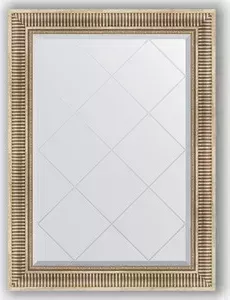Зеркало Evoform с гравировкой Exclusive-G 77x105 см, в багетной раме - серебряный акведук 93 мм (BY 4196)