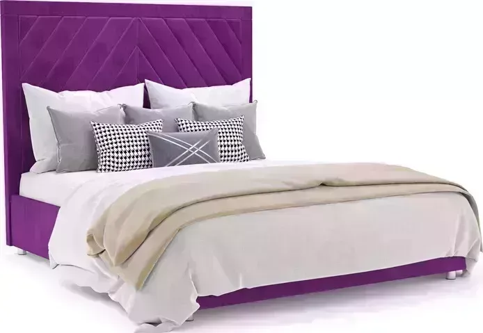 Кровать Mebel Ars Мишель 160 см (фиолет)