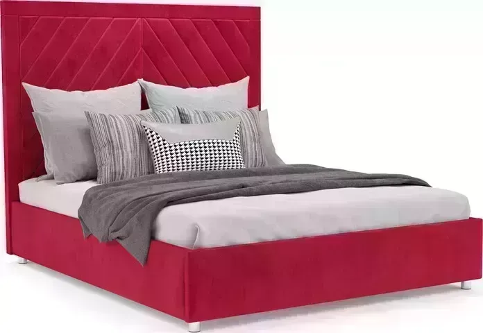 Кровать Mebel Ars Мишель 140 см (Кордрой красный)