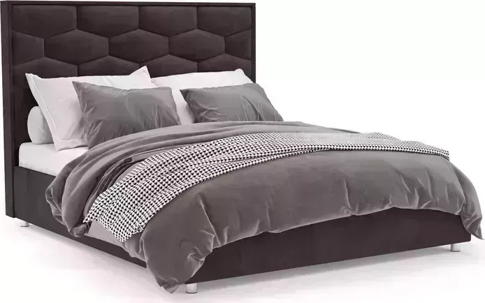 Кровать Mebel Ars Рица 160 см (Кордрой коричневый)