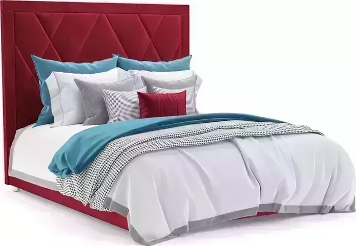 Кровать Mebel Ars Треви 160 см (бархат красный STAR VELVET 3 DARK RED)