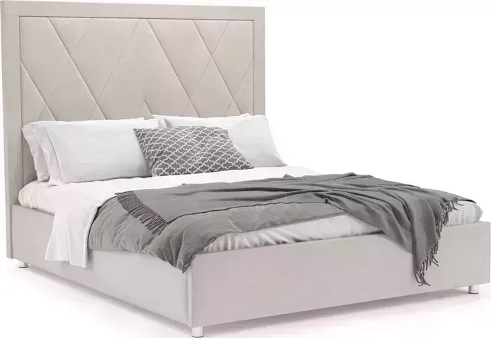 Кровать Mebel Ars Треви 160 см (бархат бежевый STAR VELVET 6 LIGHT Beige)