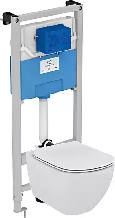 Комплект унитаза с инсталляцией Ideal Standard Tesi AquaBlade с , сиденье микролифт (T386801)