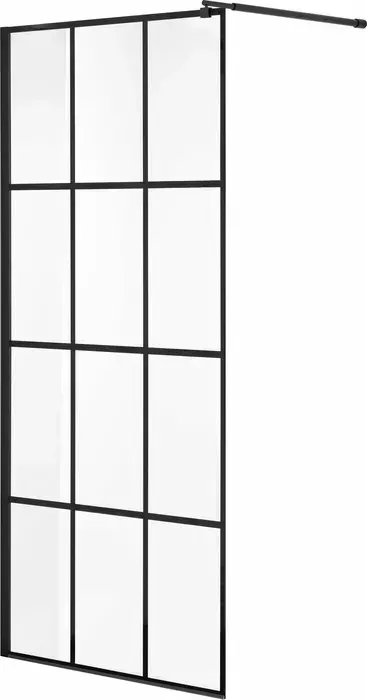 Душевой уголок Niagara Nova 120x120-65 прозрачный с рисунком, черный (NG-685-12BLACK)