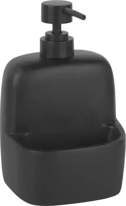 Дозатор Wasserkraft для жидкого мыла с емкостью для губки, черный (K-8499BLACK)