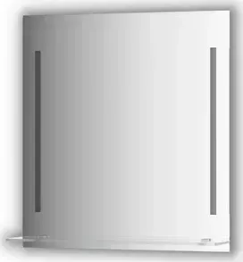 Зеркало Evoform с полочкой Ledline-S с 2-мя светильниками 11 W 70x75 см (BY 2163)