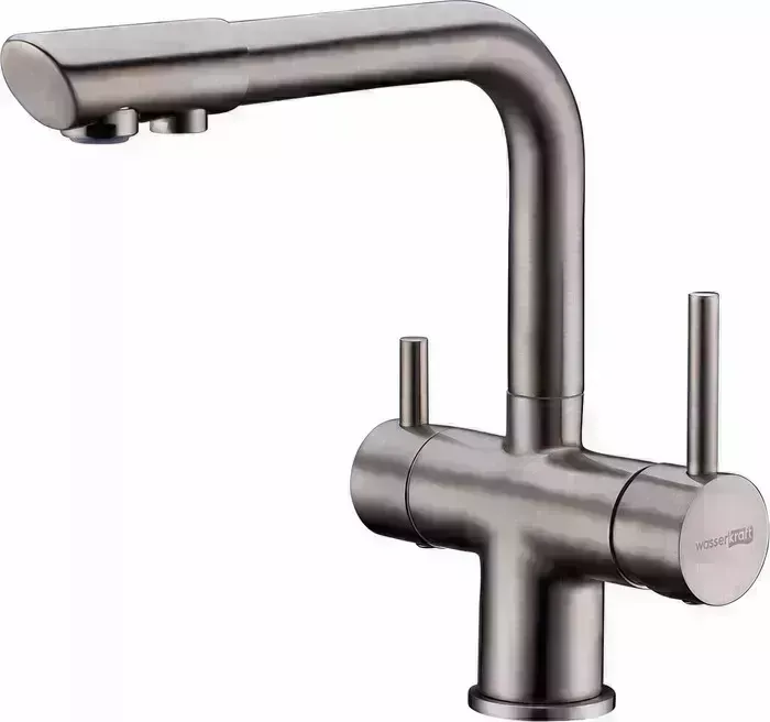 Смеситель для кухни Wasserkraft с подключением фильтра, никель (A8027)