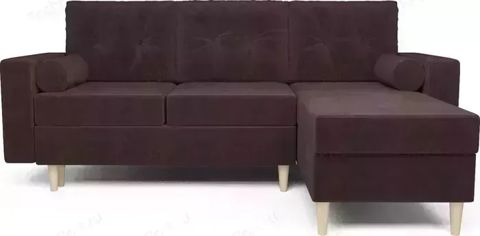 Диван угловой Mebel Ars Белфаст велюр шоколадный/НВ-178/16 ППУ