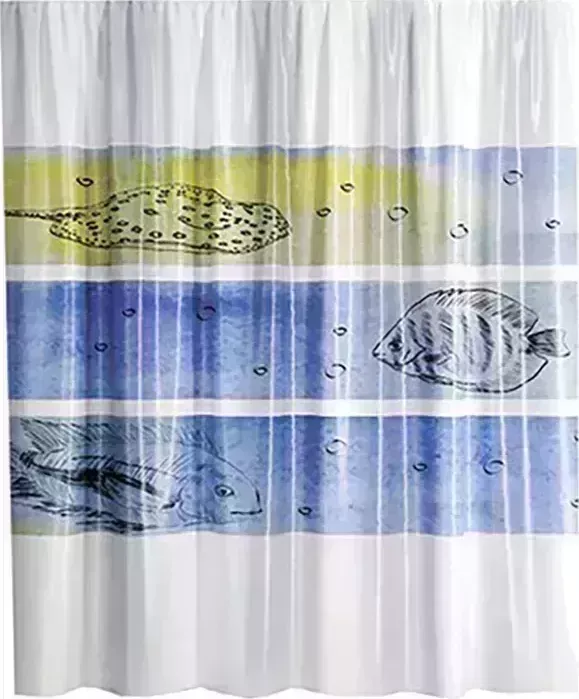 Шторка для ванны Wasserkraft ванной Inn белая/синяя (SC-43101)